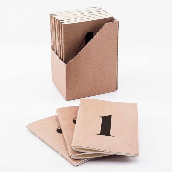 12 li Rakam Kraft Defter