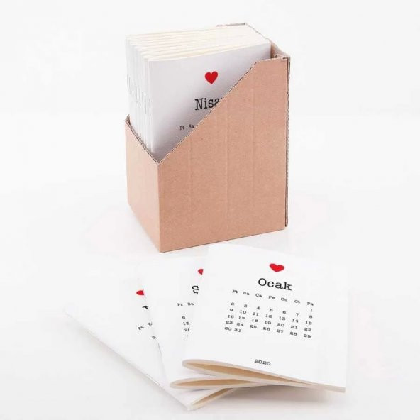 12 li Aylar Aşk Takvim Defter