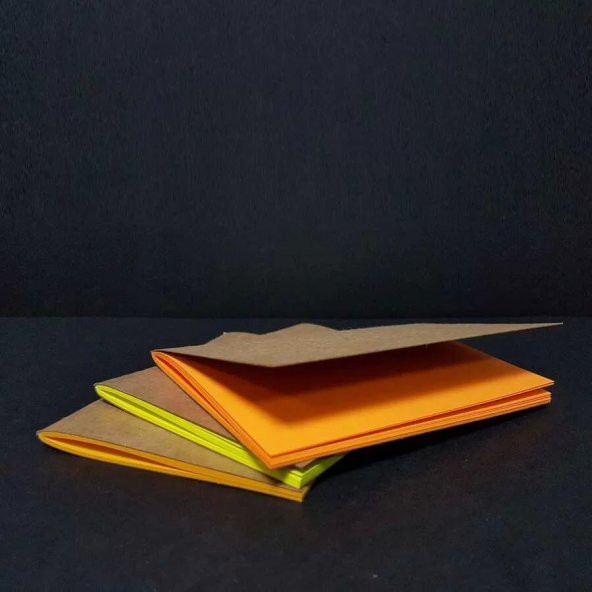 3 lü Kraft Renkli Defterler