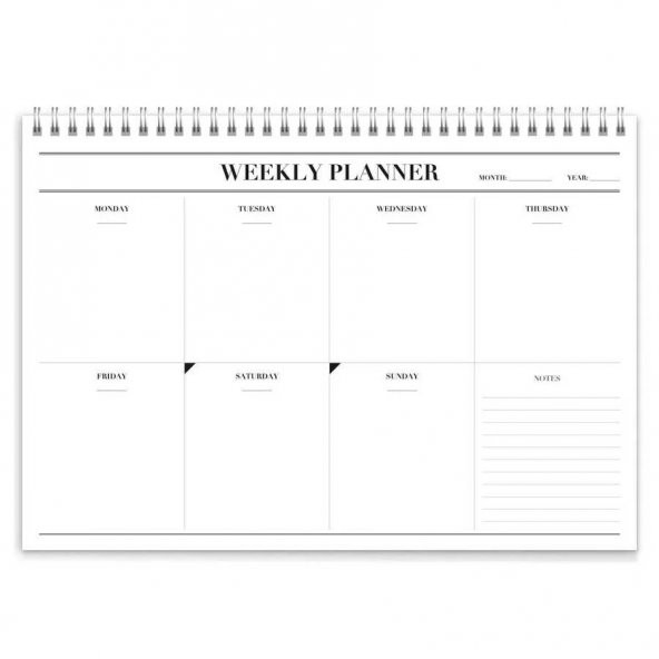 Haftalık Planlayıcı (Sümen) Günler - A4 Boy Kraft Kapak - 3