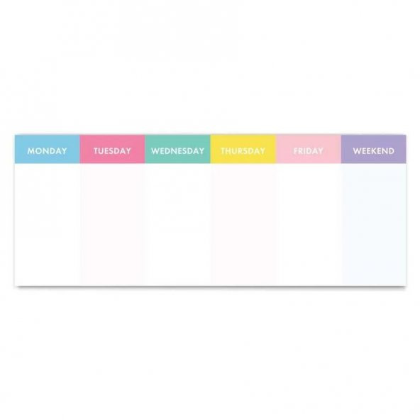 Renkli Günler Haftalık Planlama Defter Colorful Days Weekly Planner - 2