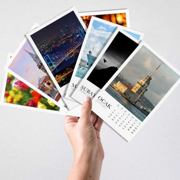 Ahşap Tabanlı İstanbul Masa Takvimi - 3