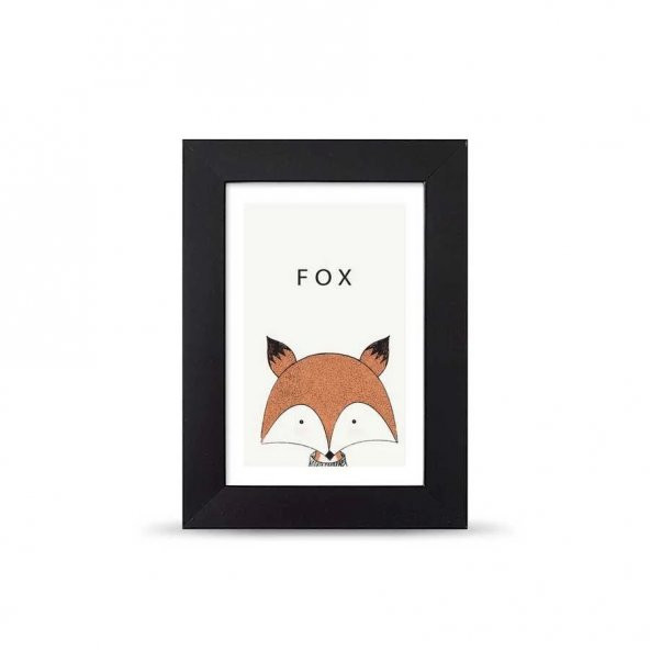 Fox Tilki Poster Çerçeve - 10x15 cm Küçük Boy
