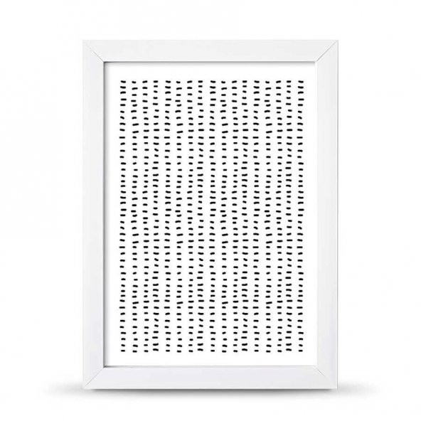 Siyah Beyaz Desen Poster Çerçeve - 21x30 cm A4 Boy