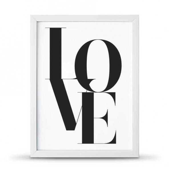 Love Aşk Çerçeveli Afiş Poster - 30x40 cm Büyük Boy - 5