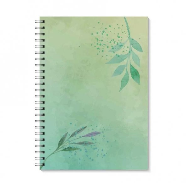 İkili Çiçekli A5 Spiralli Defter - 3