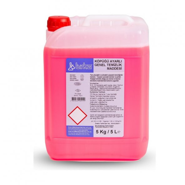 Birka Köpüğü Ayarlı Genel Temizlik Maddesi, 5 Lt. (Yer Yıkama Makineleri İçin) - 2