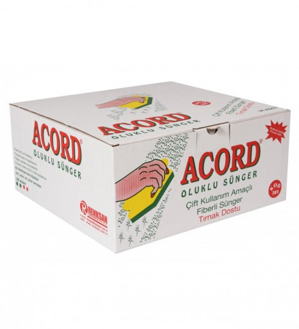 Acord Tekli Oluklu Bulaşık Süngeri Kod:501 - 2