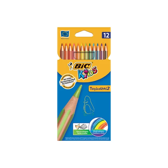 Bic Tropicolors 12 Renk Kuru Boya Kalemi / 8325669 ürün görseli