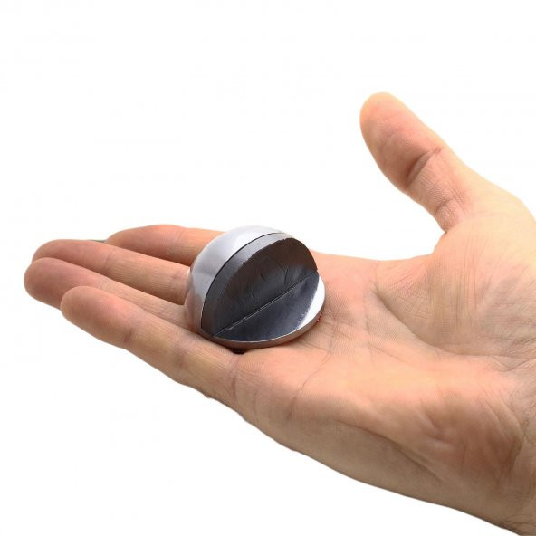 İnox Yarımay Kapı Stoperi Tamponu Yapışkanlı Metal Kapı Stopu - 3