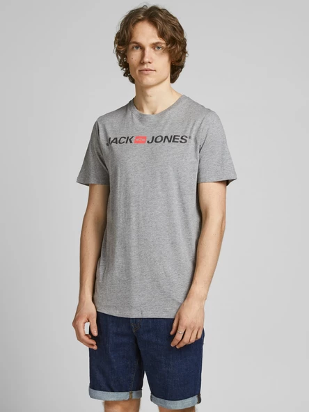 JACK JONES Yazılı Erkek Tişört 12137126 ürün görseli