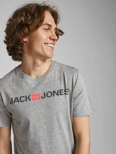 JACK JONES Yazılı Erkek Tişört 12137126 - Resim 6