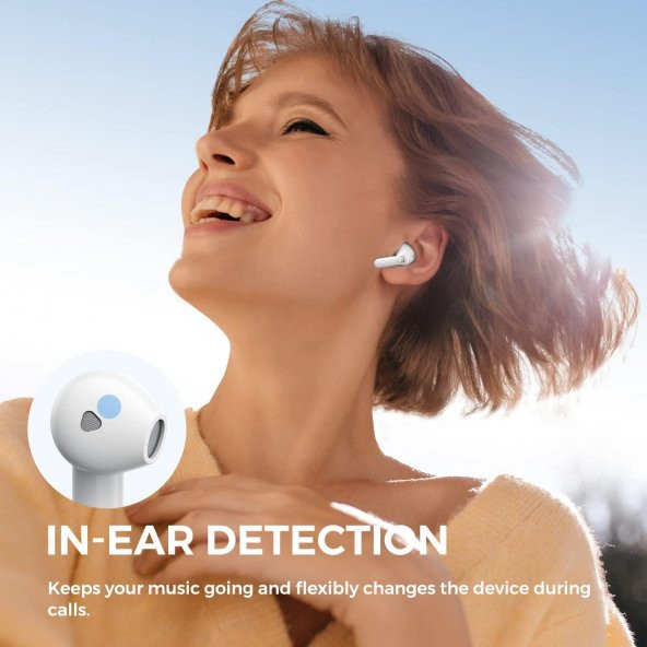 Soundpeats Air3 Bluetooth 5.2 TWS Kablosuz Kulak içi Kulaklık Beyaz - 4