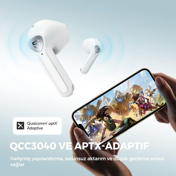 Soundpeats Air3 Bluetooth 5.2 TWS Kablosuz Kulak içi Kulaklık Beyaz - 8