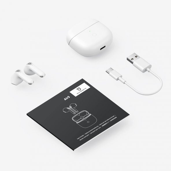 Soundpeats Air3 Bluetooth 5.2 TWS Kablosuz Kulak içi Kulaklık Beyaz - 9