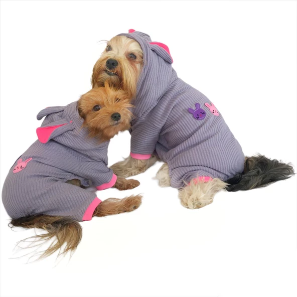 Sweet Bunny Kulaklı Köpek Tulumu Kıyafeti - 6