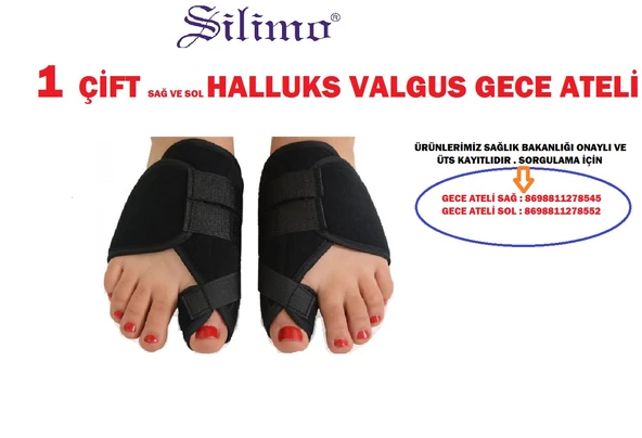 Halluks Valgus Gece Teli Ayak Baş Parmak Yönelmesi Parmak Koruyucu Kılıf Bedensiz 1 Çift - 2