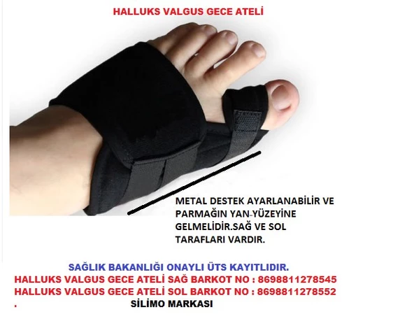 Orjinal Gece Ateli Halluks Valgus Ayak Baş Parmak Yönelmesi Parmak Koruyucu Kılıf - 5
