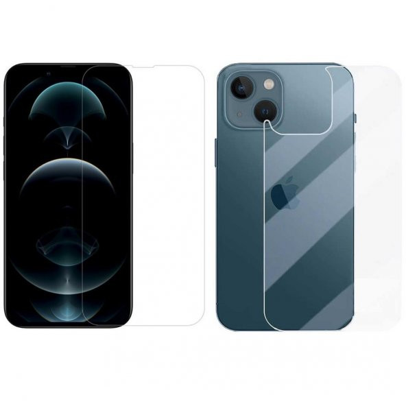iPhone 13 Mini Ekran Koruyucu Ön ve Arka Temperli Cam