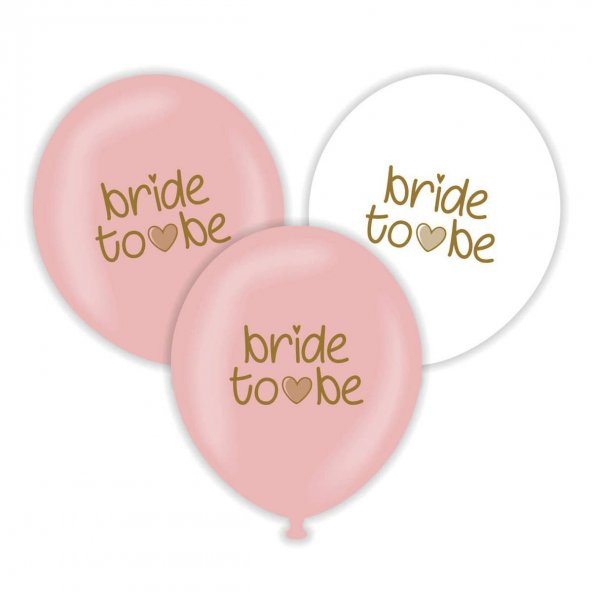 Helyuma Uyumlu BRİDE TO BE Balon 12 inç 5 Adet BRIDE TO BE Balon 12 inch