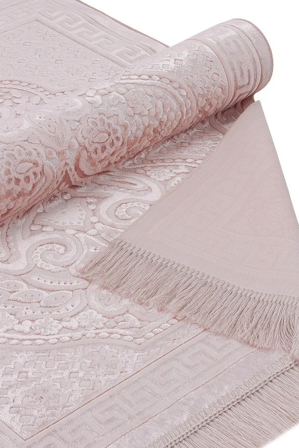 Kadife Seccade İnci Velvet Pearl - Pembe - Resim 3