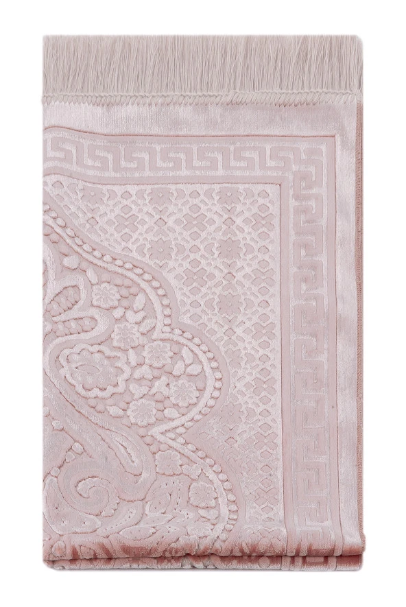 Kadife Seccade İnci Velvet Pearl - Pembe - Resim 4