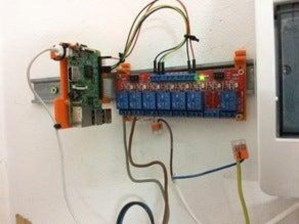 Raspberry Pi DIN Ray Bağlantısı  Organik Plastikten Aparat - 6