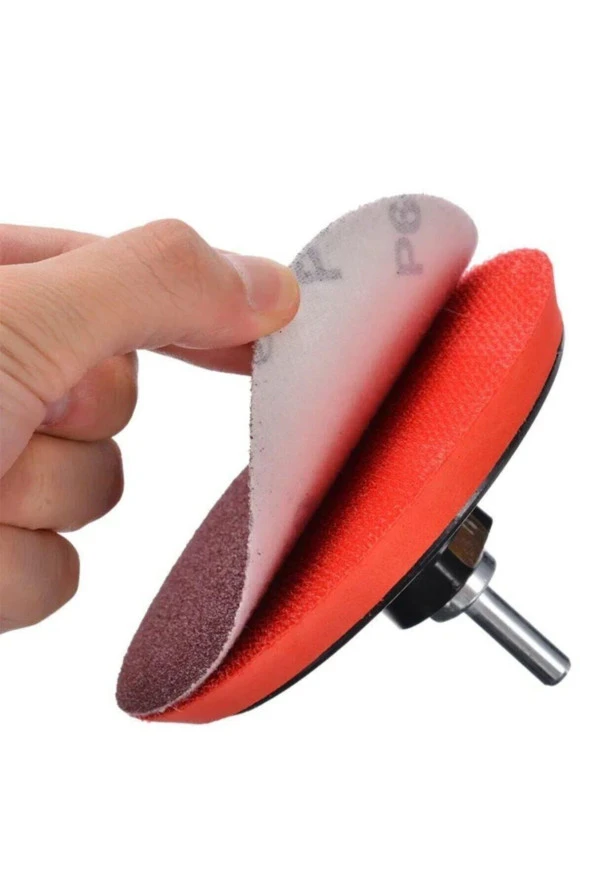 Cırt Zımpara Seti + Matkap Aparatı + 115 mm Taban (12 PARÇA SET) - 6