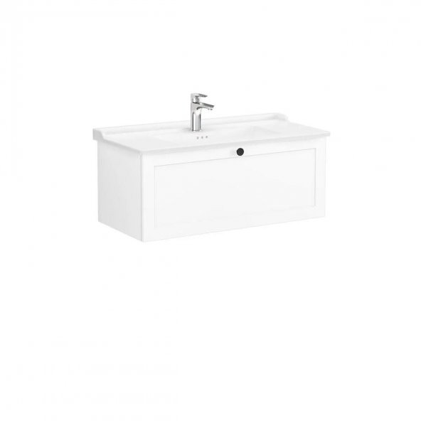 Vitra Root Classic 100 cm Beyaz Çekmeceli Banyo Dolabı Alt Modül Lavabo
