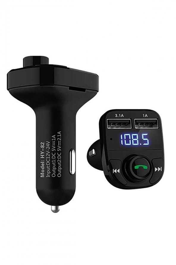 Car X8 Araç Fm Transmitter 5.0 Bluetooth Usb Mp3 Sd Kart Çakmaklık Girişli Oto Müzik Çalar - 2