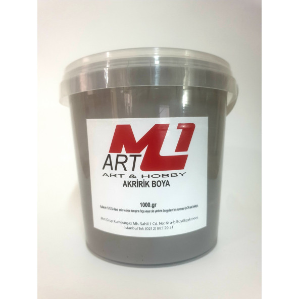M1 ART Akrilik Boya 1.kg --10 Renk Seçeneği, Ahşap, Tuval, Seramik , Duvar ,Taş - 8