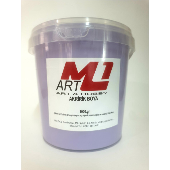M1 ART Akrilik Boya 1.kg --10 Renk Seçeneği, Ahşap, Tuval, Seramik , Duvar ,Taş - 10