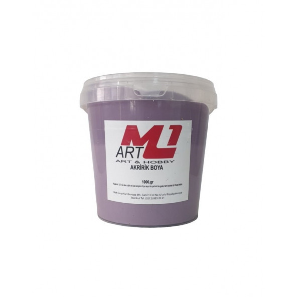 M1 ART Akrilik Boya 1.kg --10 Renk Seçeneği, Ahşap, Tuval, Seramik , Duvar ,Taş - 12