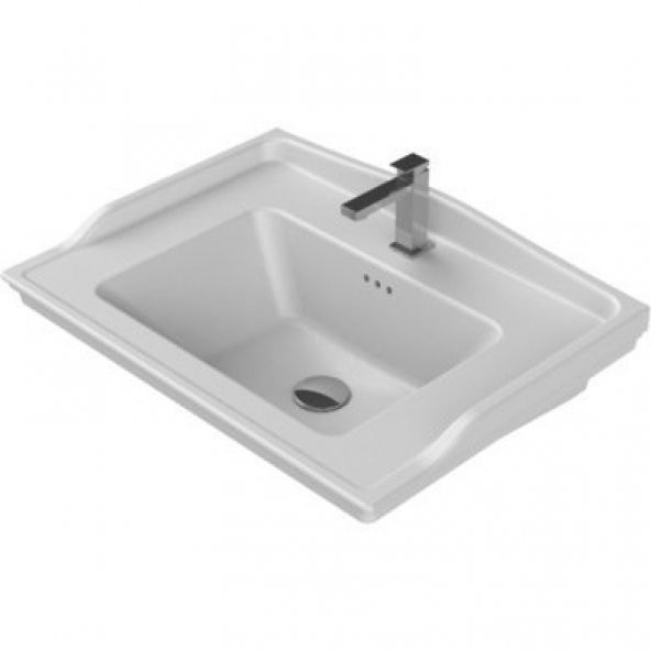 Turkuaz Cerastyle Kapadokya Etajer Uyum Damlalık Lavabo 65x48 Cm - 2