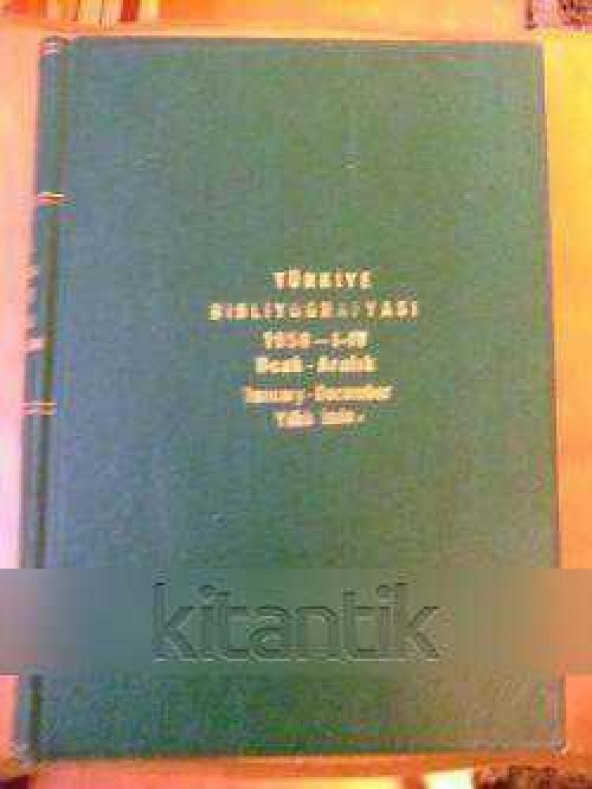 TÜRKİYE BİBLİYOGRAFYASI  1958 - I - IV    Ocak - Aralık ürün görseli 1