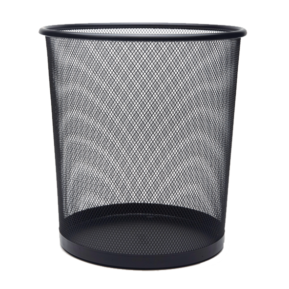 Mas Çöp Kovası Metal Tam Perforeli 10 LT Siyah 854