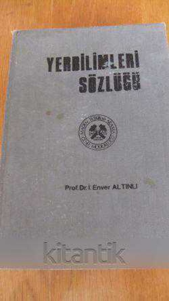 YERBİLİMLERİ SÖZLÜĞÜ