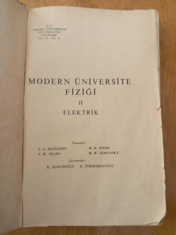 MODERN ÜNİVERSİTE FİZİĞİ II / ELEKTRİK - 1