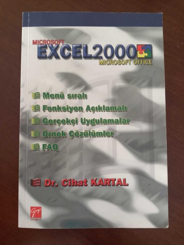 Excel 2000 Microsoft Office    /    MENÜ  SIRALI * FONKSİYON AÇIKLAMALI * GERÇEKÇİ UYGULAMALAR * ÖRNEK ÇÖZÜMLER * FAQ ürün görseli 1