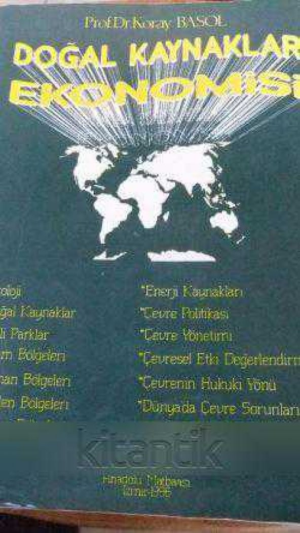 DOĞAL KAYNAKLAR EKONOMİSİ