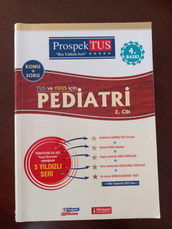 PROSPEKTUS     KONU + SORU     TUS VE YDUS   için    PEDİATRİ      2. Cilt