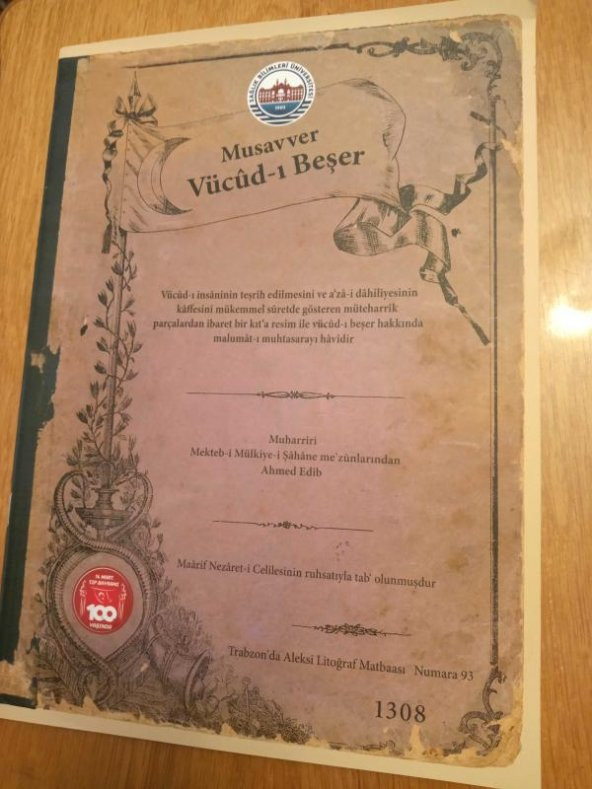 MUSAVVER VÜCÛD-I BEŞER   ( Tıpkı Basım )