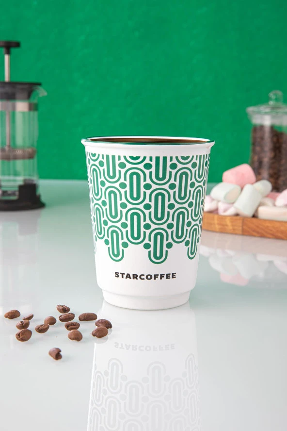 StarCoffee 1 ADET Cappucino, Filtre Kahve, Çay, Nescafe Fincan, 310 Ml. Kulpsuz Kupa