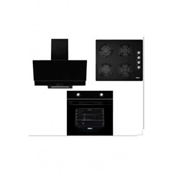 Alpina Siyah Statik Cam Ankastre Set - 2