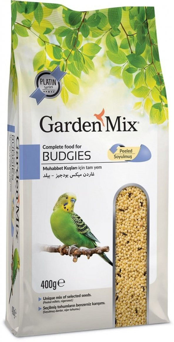 Garden Mix Platin Soyulmuş Kabuksuz Muhabbet Kuşu Yemi 400 gr