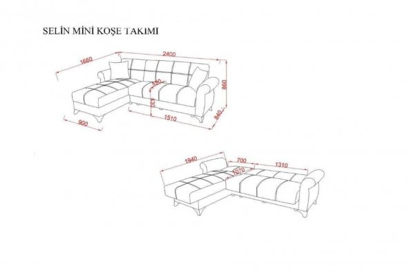 İpek Mobilya Selin Köşe Takımı 3+2 ( PUDRA ) - 6
