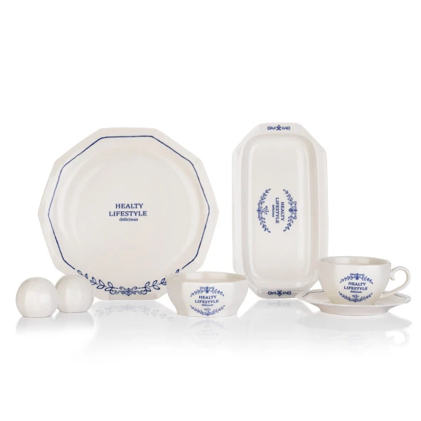 Schafer Swanky Kahvaltı Takımı 32 Parça-Lacivert01 - 2