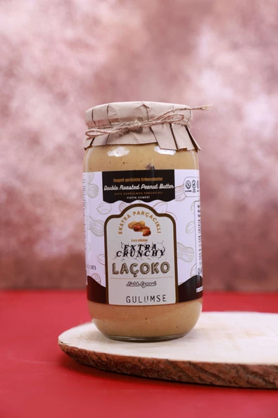 Laçoko 4kg İsme Özel Şekersiz,Glutensiz,Doğal Çifte Kavrulmuş Parçacıklı Extra Crunchy Fıstık Ezmesi - 6