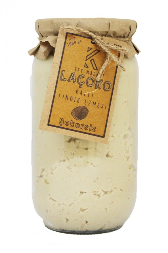 Laçoko Şekersiz Katkısız Glutensiz Doğal Ballı Fındık Ezmesi 1 KG