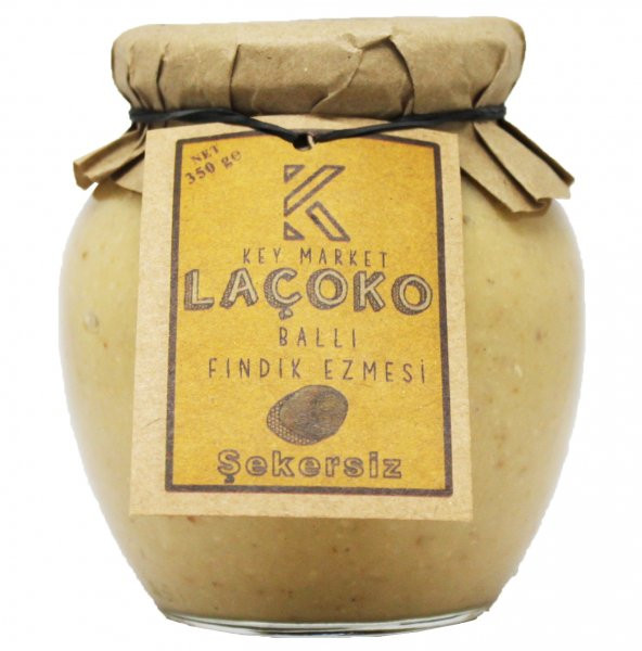 Laçoko Şekersiz Katkısız Glutensiz Doğal Ballı Fındık Ezmesi 350 G